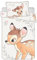 Jerry Fabrics Bambi Babybett-Bettwäsche-Set, Bettbezug 2-teilig 100 x 135 cm + Kissenbezug 40 x 60 cm, 100% Baumwolle