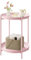 WOLTU Beistelltisch rund, Couchtisch mit Stauraum, 2 abnehmbare Tabletts, Wohnzimmertisch Nachttisch Sofatisch, Kleiner Tisch für Wohnzimmer Schlafzimmer, aus Metall,Rosa, BTS17rs
