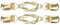 VALICLUD 2Pcs Attraktive Strickjacke Clips Praktische Schicke Kleiderbefestigungen Anti-Schlupf-Pullover-Clips Für Schals/Schals/Kleider (Golden)