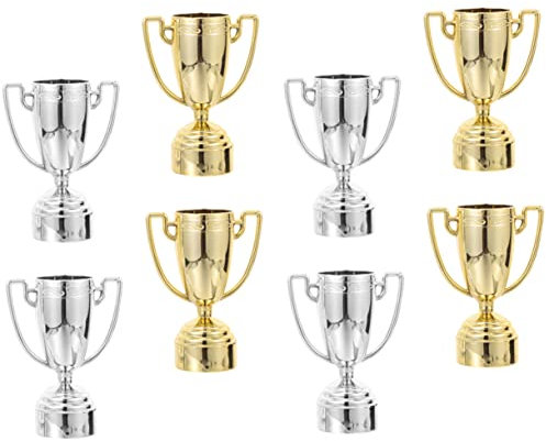 DIYEAH 1 Satz Mini -trophäe Fußballpokal Golden Fußball-trophäe Für Den Kinderwettbewerb Party Belohnung Pokale Für Jubeltrophäe Plastiktrophäe Für Abs 8 Stück