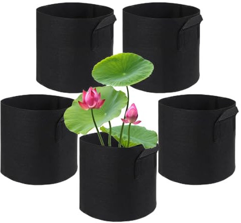 Cestas para plantas de estanque, macetas acuáticas flotantes, 20 x 20 x 20 cm, bolsas de cultivo de flores transpirables, malla de bajo mantenimiento, paquete de 6, para sistemas hidropónicos, patio