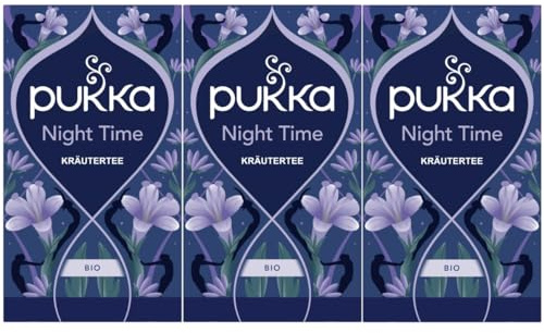 Pukka Tee, Bio-Kräutertee Night Time, 3er Pack, 60 Teebeutel