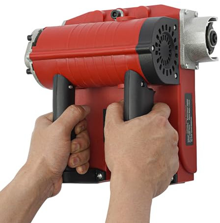 Amoladora de hormigón de 4580 W, se puede conectar a una aspiradora de 3500 rpm, ancho de cepillado, 15 cm, profundidad de cepillado, 1 – 4 cm, fresadora para pared, yeso concreto, yeso, mortero