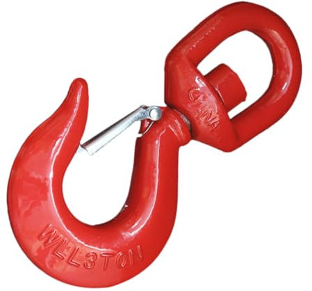 FUNOMOCYA Gancho Giratorio de Toneladas con Pestillo de Seguridad para Levantamiento Industrial y Diseñado para Grúas y Elevadores Resistente y Duradero para Rigging