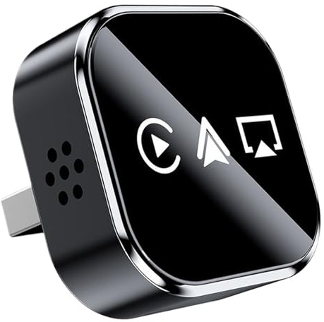 Eoixuqba Duplicación De Pantalla para Coche,Reproductor De Audio,Adaptador TV para Coche De Cable A Inalámbrico - para Enlace De Medios De Audio Emparejar Teléfono Móvil Ver