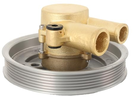 Mreryyse Raw Sea Water Pump, Boat Raw Water Pumps for Volvo Penta 4.3 5.0 | Boat Raw Water Pumps for Volvo Penta 4.3 5.0 5.7 V8 V6 21212799/3812519, Inlet Port: 1& Outlet Port: 1-1/4, Golden+Silver
