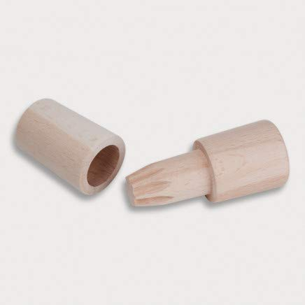HOFMEISTER® Handmühle aus Holz, Zerkleinern von Salz, Kräuter, Pfeffer oder Gewürze, handliche Mühle mit Mahlwerk aus Buchenholz, Mörser aus 100% EU Produktion
