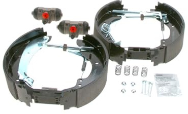 Bosch KS539 Kit Super Pro - Rear drum brake kit - 1 pre-assembled set, 2 wheel brake cylinders, 4 brake shoes