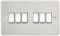 Knightsbridge FP4200PC FPAV4200PC Flat Plate 10A 6G 2 Way Switch-Polished Chrome