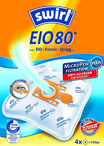 8 Original SWIRL EIO80 Staubsaugerbeutel für EIO BS 47/. … 52/. Serie
