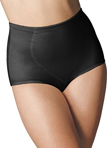 Bali womens Jacquard Mesh Tummy Panel Firm Control 2-pack Fajas Dfx710 shapewear briefs, Black/Black, 3X-Large US