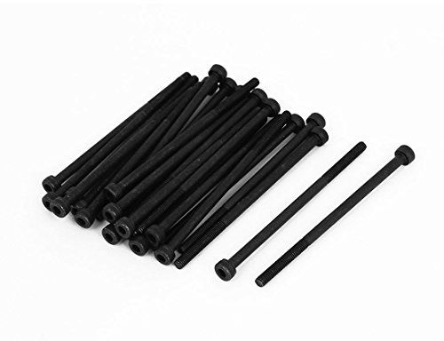 Sourcingmap M3x65mm 12.9 Alloy Steel Hex Socket Screws Partially Threaded Bolt Black 25Pcs