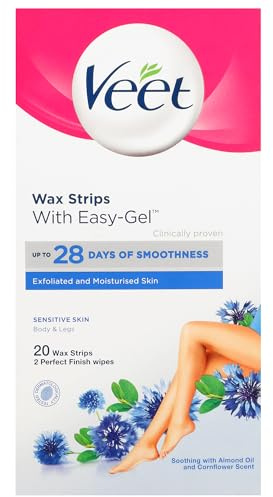Veet Lot de 20 bandes de cire Gevoelige Huid