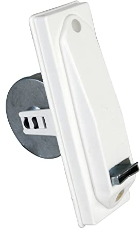 Amig - Recogedor para Persianas Compacto de Empotrar o Encastrado Metálico con Frente de Plástico Blanco de Diseño Sencillo y Atemporal - Medidas: 6 x 16,5 x 10 cm