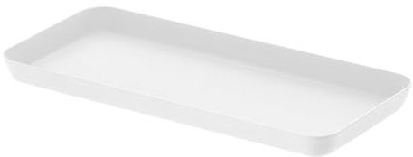 Yamazaki 4221 TOWER Amenity Tray L, white, Steel, Minimalist, 22 x 10 x 1.5 cm