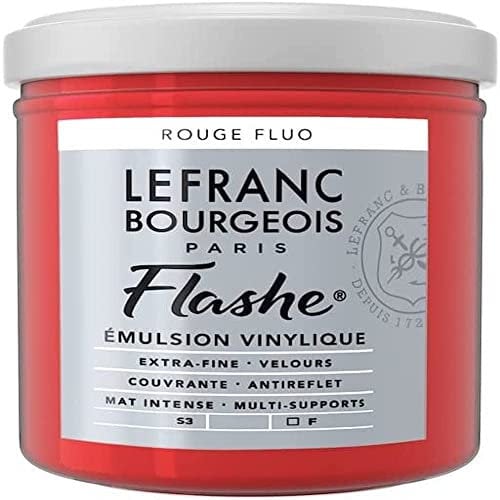 Lefranc Bourgeois Flashe – Colore, Vernice acrilica, Vinile, Rosso Fluo, 125ML
