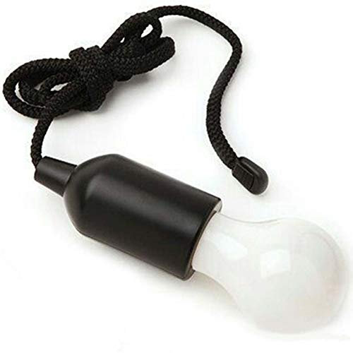 Alivier Portable LED Bulb Light On A Rope Hanging Pull Cord Lamp Battery Operated