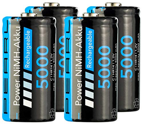 4 accus NiMH Type C - 5000 mAh [Pearl]