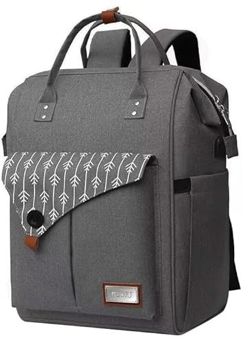 Mochila Mujer para Portátil Mochilas Escolares Juveniles con Puerto USB Resistente al Agua 35L