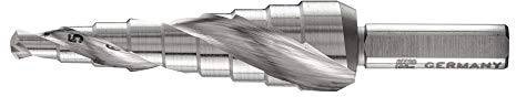 PFERD HSS Stufenbohrer | 9 Stufen Ø 4-12 mm, 3-Flächenschaft-ø 6 mm | 25201036 – zum gratfreien Bohren
