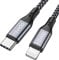 RAVIAD USB C to Lightning Cable 2M, MFi Certified iPhone Fast Charger - Nylon PD Fast Charging Compatible with iPhone 14 13 12 11 Pro Max Mini X XS XR 8 8Plus - Grey