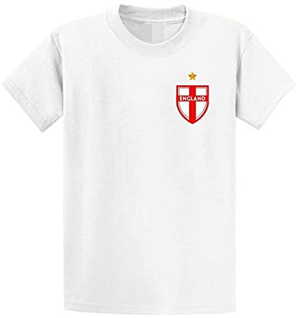 Second Ave Adult Unisex England Football Euros White T Shirt Top Kit