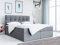 MKS MEBLE Boxspringbett 140x200 mit Bettkasten Grau Samt, Bett mit Matratze H3 Topper, Polsterbett 140x200 mit Bettkasten Kopfteil, Boxspringbett mit Matratze H3, RICO Dunkelgrau Velvet
