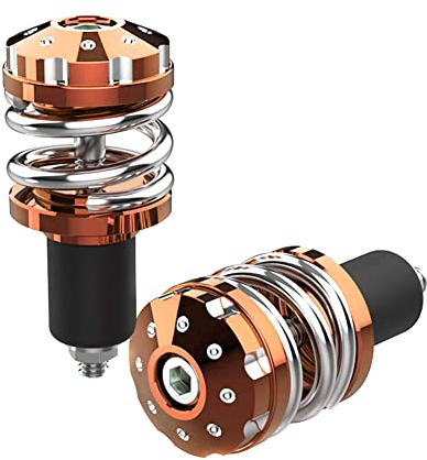 Motorrad Lenker Ends Stecker,MoreChioce 1 Paar Aluminiumlegierung Lenkergriffe Endkappen Lenkerenden Lenker Plugs Stecker Lenkerstopfen Endstopfen Bar Ends kompatibel mit 20mm-22mm Lenker,Orange