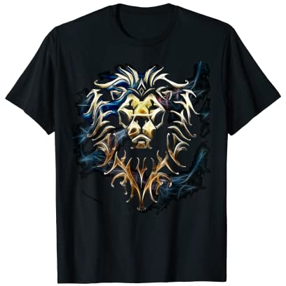 Warcraft Logo Alliance Saturé Majestic Fantasy Gamer T-Shirt