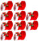 ＣＨＡＭＥＥＮ Nikolausstiefel 10pcs, Weihnachtsstrümpfe zum Befüllen, Süßigkeiten Weihnachtsstrumpf, Weihnachtsdeko Mini Nikolausstiefel, Weihnachtsstiefel Set Samt und Plüsch, Weihnachtssocken