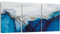 Artscope 3 Teilig Abstract Leinwandbilder mit Marmor Blau und Weiß Motiv Kunstdruck - Moderne Wandbild für Badezimmer Wohnzimmer Wanddekoration - 30 x 40 cm
