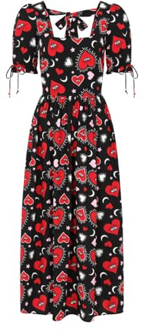 Hell Bunny Kate Heart Dress Black