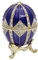 Brillibrum Design Schmuck Ei vergoldet Schmuckschatulle Emaille vergoldet Handmade Schmuckdose Schmuckei (Blau - M: 6 x 4,5 cm (H x Ø)