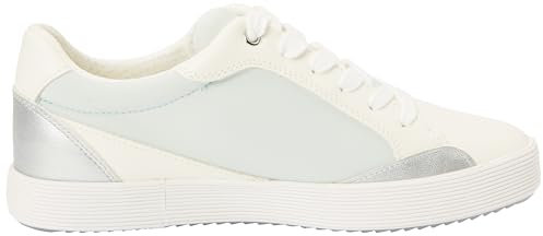 Geox Women's D Blomiee E Sneaker, Lt Blue Optic White, 7.5 UK