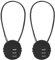 Lizbin 2 Pack Serrure à Combinaison Cadenas Étanche Extérieur à 3 Chiffres, Serrure De Casier Serrure de Gymnastique, Mini Cadenas à Combinaison De Câbles Métalliques, Serrure de Porte à Code (Noir)