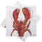 Servietten Hummer Rot Weiß Krabbe Tischdeko Maritim Deko 33x33cm 20 Stück