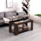 Couchtisch mit Lagerung, Lift Top Couchtisch, Holz Hebe Couchtisch mit Versteckter Lagerung und Separaten Regal, Tee Tisch Rechteck Mitte Tisch für Wohnzimmer (Braun)