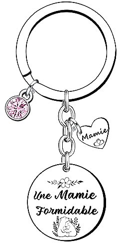 XQXQXZ Cadeau Mamie Porte-clés, pour la Fête des Grands-mères,Cadeau de fête des Mères,Cadeaux d'anniversaire,Cadeaux Mamie Anniversaire Noël