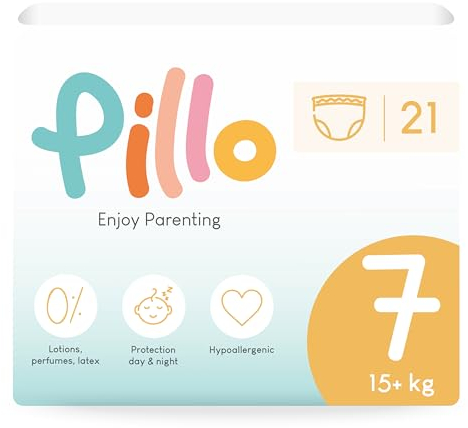 Pillo Windeln Pants 7 - Packung mit 21 Windeln Größe 7 - XXL (15+ kg) - Windel Pants, Baby Diapers