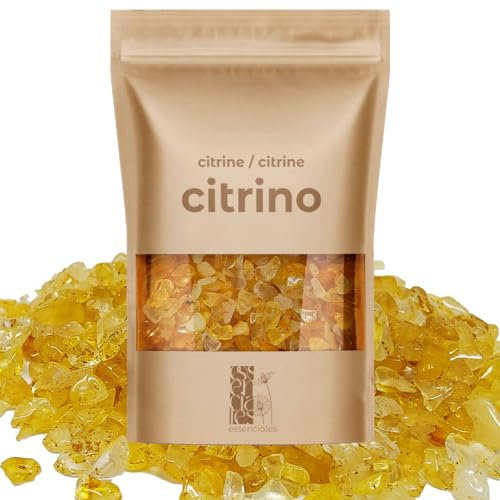 Cristales de Cuarzo Citrino con Energía Positiva - 80g 100% Natural - Un Impulso para Superar cualquier Desafío