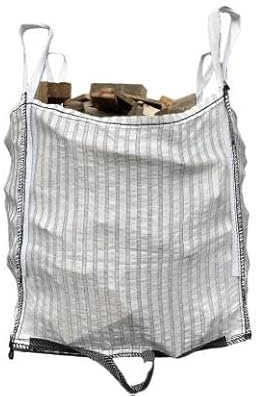 10x Ventilated Firewood Bag | 90x90x90cm | Vented Bulk bag Firewood for max 1,0 tonne | Wood not included | Vented Log Bag made from Ventilated Polypropylene Fabric