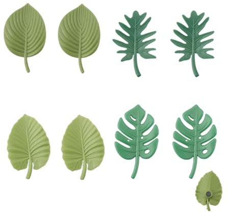 Luckious 8PCS Monstera Plant Fridge Magnets for Home Refrigerator Cabinets - Tropical Leaves 3D Magnets for a Cute and Decorative Touch in Your Kitchen and Home