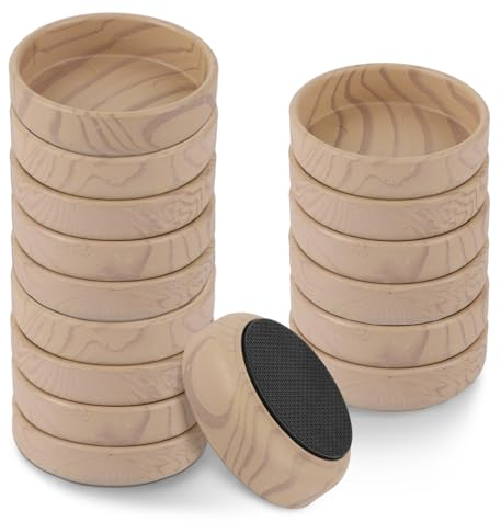 AHAQU Lot de 16 patins antidérapants de 60 mm avec base en caoutchouc pour pieds de meubles, chaises, pieds de table, lit
