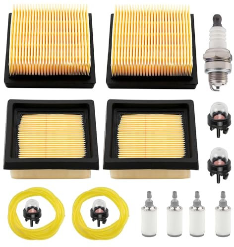 Hippotech BP42 Air Filter for Ryobi Backpack Blower RY08420 RY08420A Replace # 900777005, 30805407, 308054093 with Fuel Lines Fuel Filter Tune Up Kit