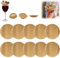 Adorno de charcutería para copa de vino, juego de adorno de charcutería para copa de vino de bambú, adorno para tablero de charcutería para copa de vino, para aperitivos, postres, hogar, restaurantes
