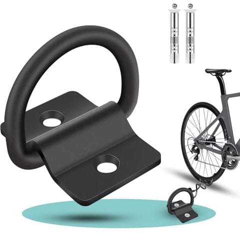 Ground Anchor Motorcycle, Wall Anchor with 304 Stainless Steel Screws, Tilting Ring Diameter 12 mm, Anti-Theft Protection, Bike Anchor