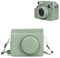 HIYQIN Kamera Tasche aus Leder Kompatibel mit Fujifilm Instax Wide 400 Sofortbildkamera, für Instax Wide 400 Tasche Schutzhülle mit Schultergurt - Grün