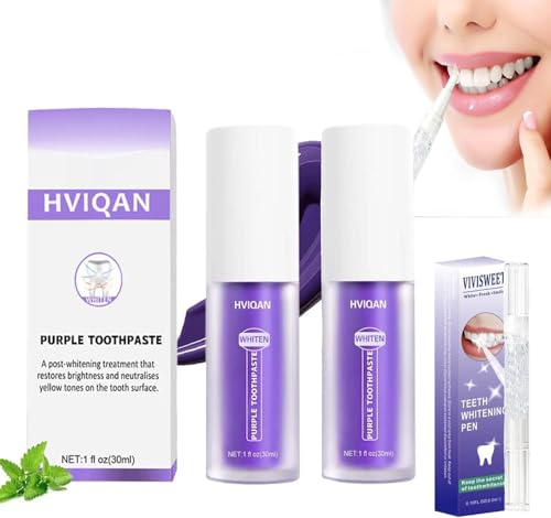 Dentifricio Viola,3PCS Purple Teeth Whitening Toothpaste Dentifricio Sbiancante Viola,Dentifricio Sbiancante Denti,Dentifricio Viola Sbiancante,Correttore Colore Denti,Tooth Corrector Denti Sensibili