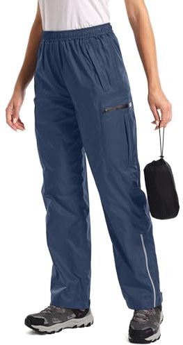 Jessie Kidden Damen Regenhose Wasserdicht Wanderhose Winddicht Leicht Überhose Outdoor für Golf Angeln Radfahren