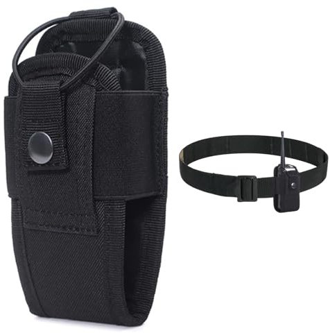 Verstellbarer Walkie Talkie Pouch, Radio Pouch Verstellbare, Tactical Radio Holster, Funkgerätetasche Tasche, Gürteltasche für tragbares Walkie-Talkie, Multifunktions Beutel Kasten Halter, 15x5x6.5cm